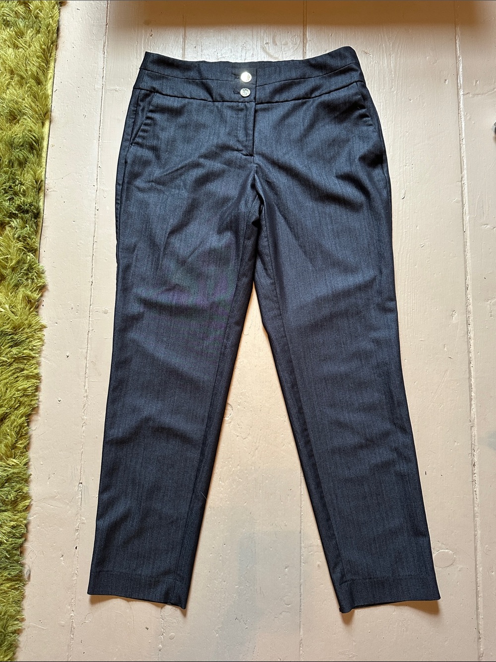 Anne Klein Navy Pinstripe Dress Pants